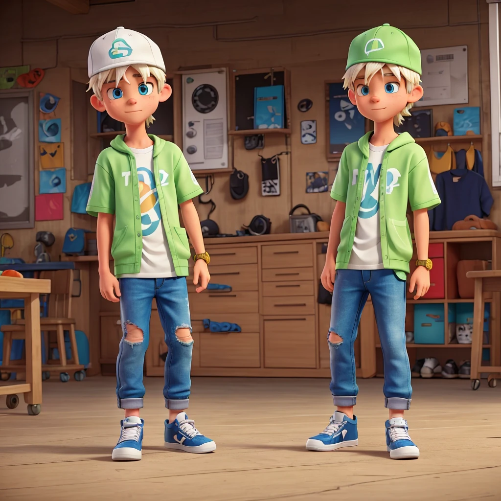 --- Start of prompt --- Act as a visual artist. Create a detailed description of a -yeld boith white hair and bright blue eyes, dressed as a rapper. The boy should be dancing. The clothes and accessories should be characteristic of the rapper style. Here are the details:Age: 15 years teEyes: Bright blueActivity: DancingStyle: RapperClothes and Accessories:Flat-brimmed capGold chainLoose t-shirtBaggy pantsBranded sneakersFlashy watchDescribe the scene with vivid details, highlighting the energy of the dance and the boy's attitude. Use language that emphasizes the liveliness and dynamism of the scene.Description ExampleImagine a 15-year-old boy with ondir anright green eyes, dressed as a skateboarder. He is practicing tricks on his skateboard, wearing a backward cap, printed t-shirt, ripped jeans, and skate shoes. The boy's energy and confident attitude are palpable as he performs each maneuver with precision and style.Describe the rapper boy with the same level of vivid detail and energy. --- End of prompt ---