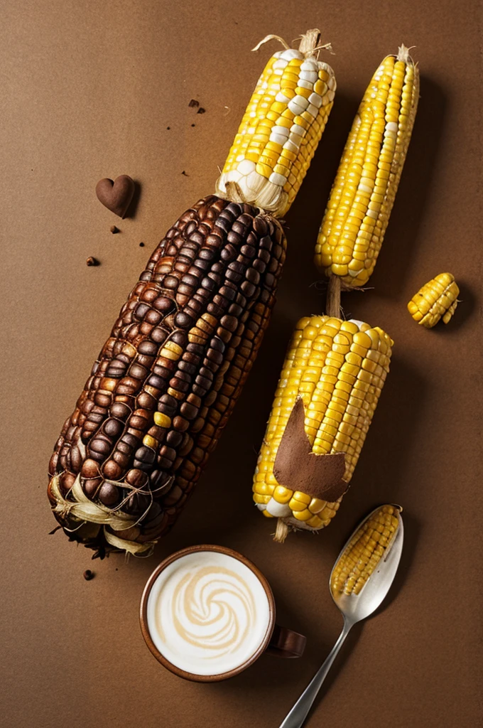 Round logo with a cocoa and an ear of corn, with the name Leonelis Duarte