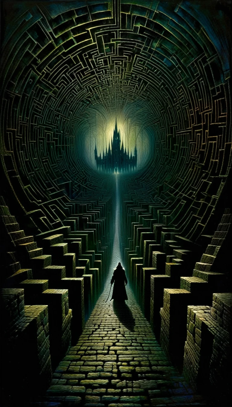 dark labyrinth, inspired by Dave mcKean
