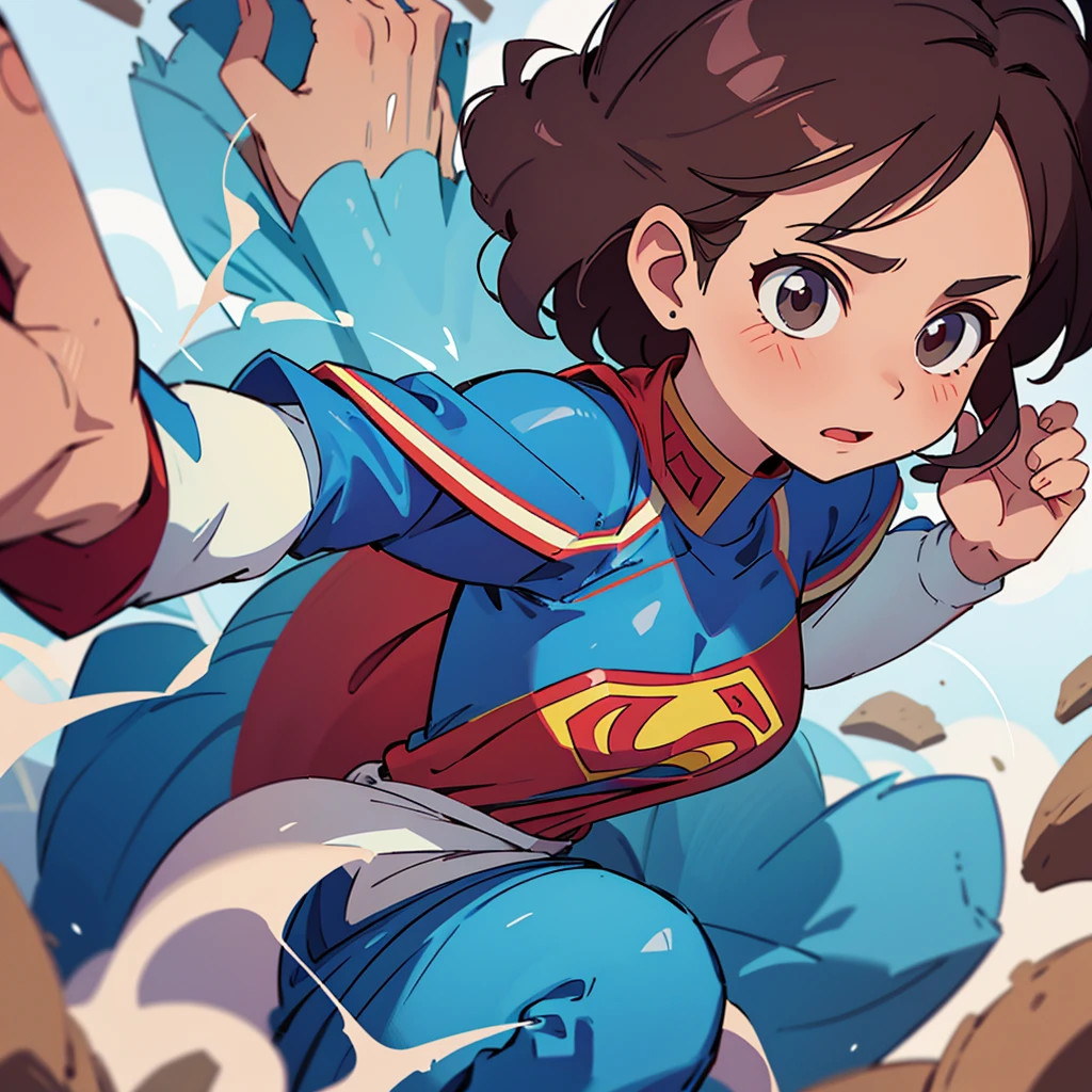 creates an image of a grandmother dressed as superwoman