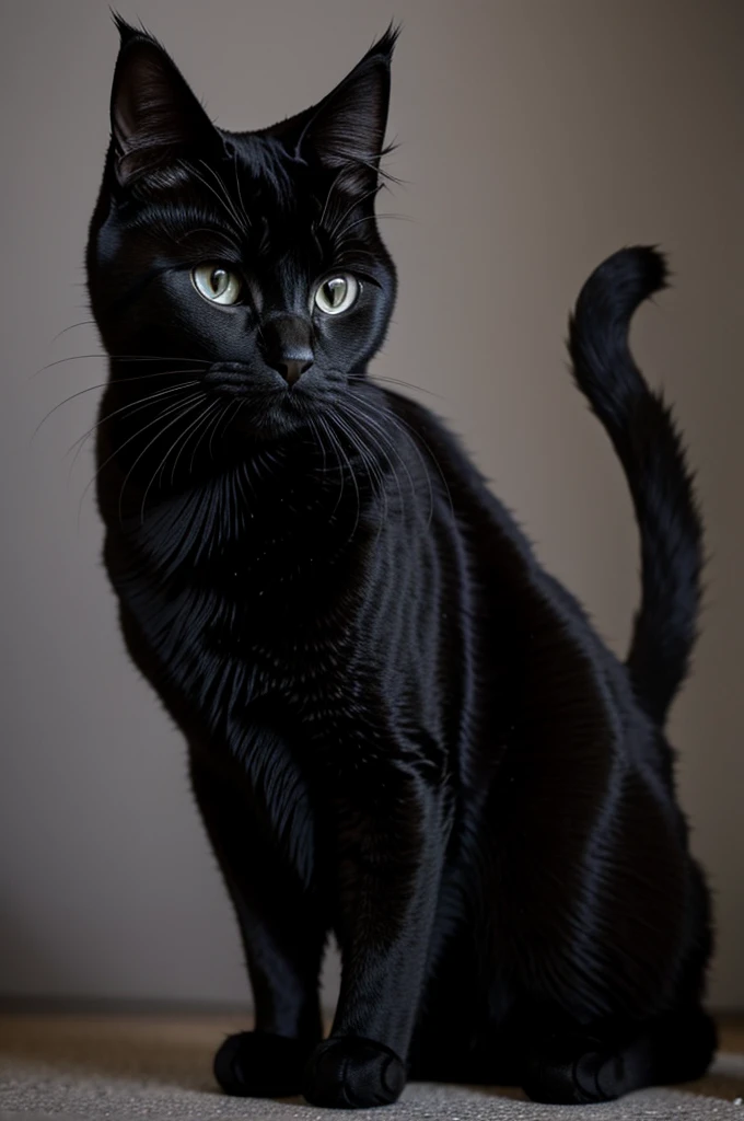 Cat in black costume 