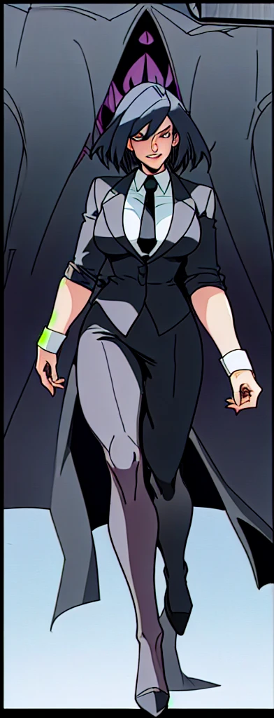 Evil business woman in a skirt suit full body 