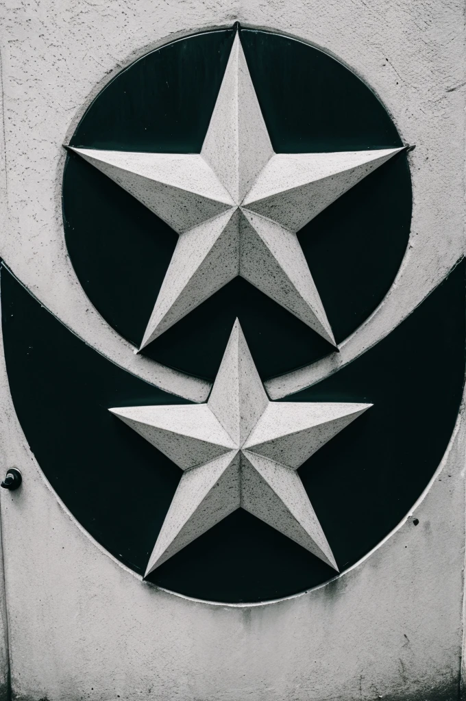 shield star star green black and white
