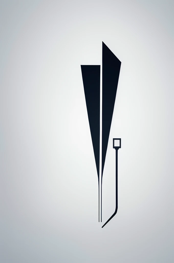 Minimal linear diver logo, vector