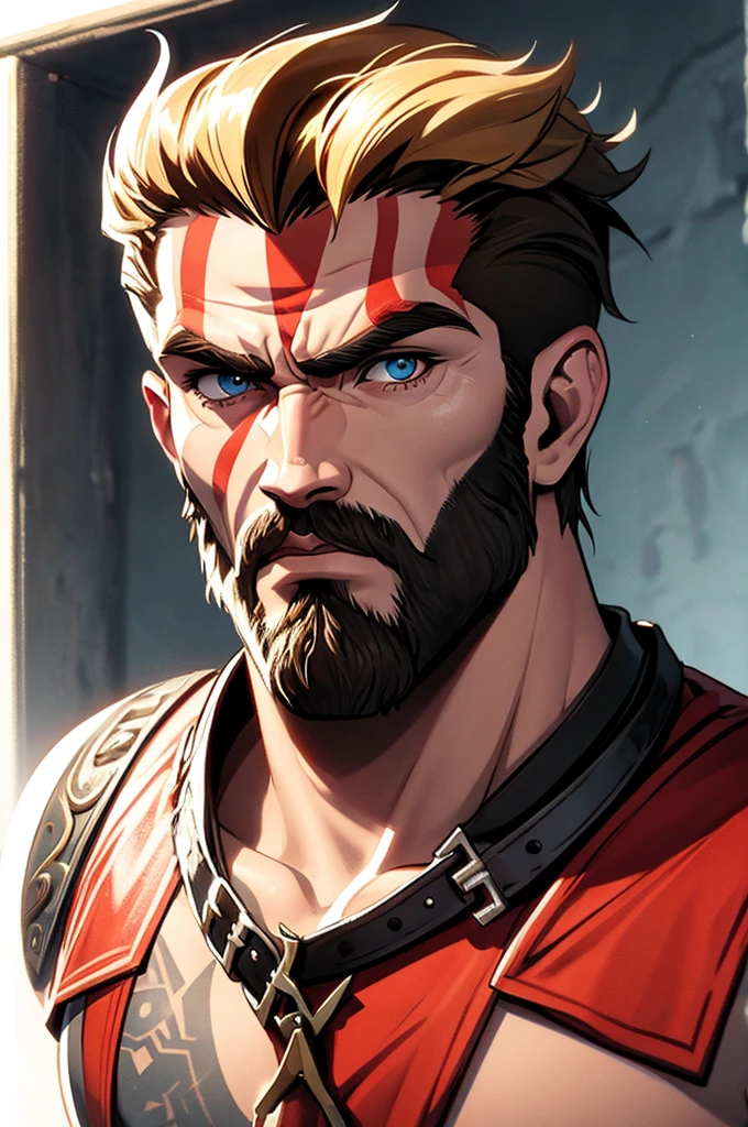 Ares - god of war caricature style