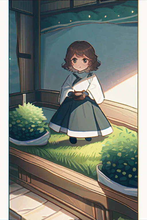((Лучшее качество)), ((шедевр)), (подробный), A girl grows up in a house, a house and