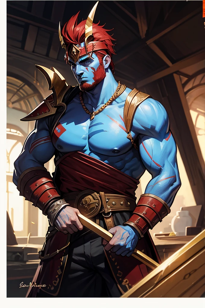 Ares - god of war caricature style