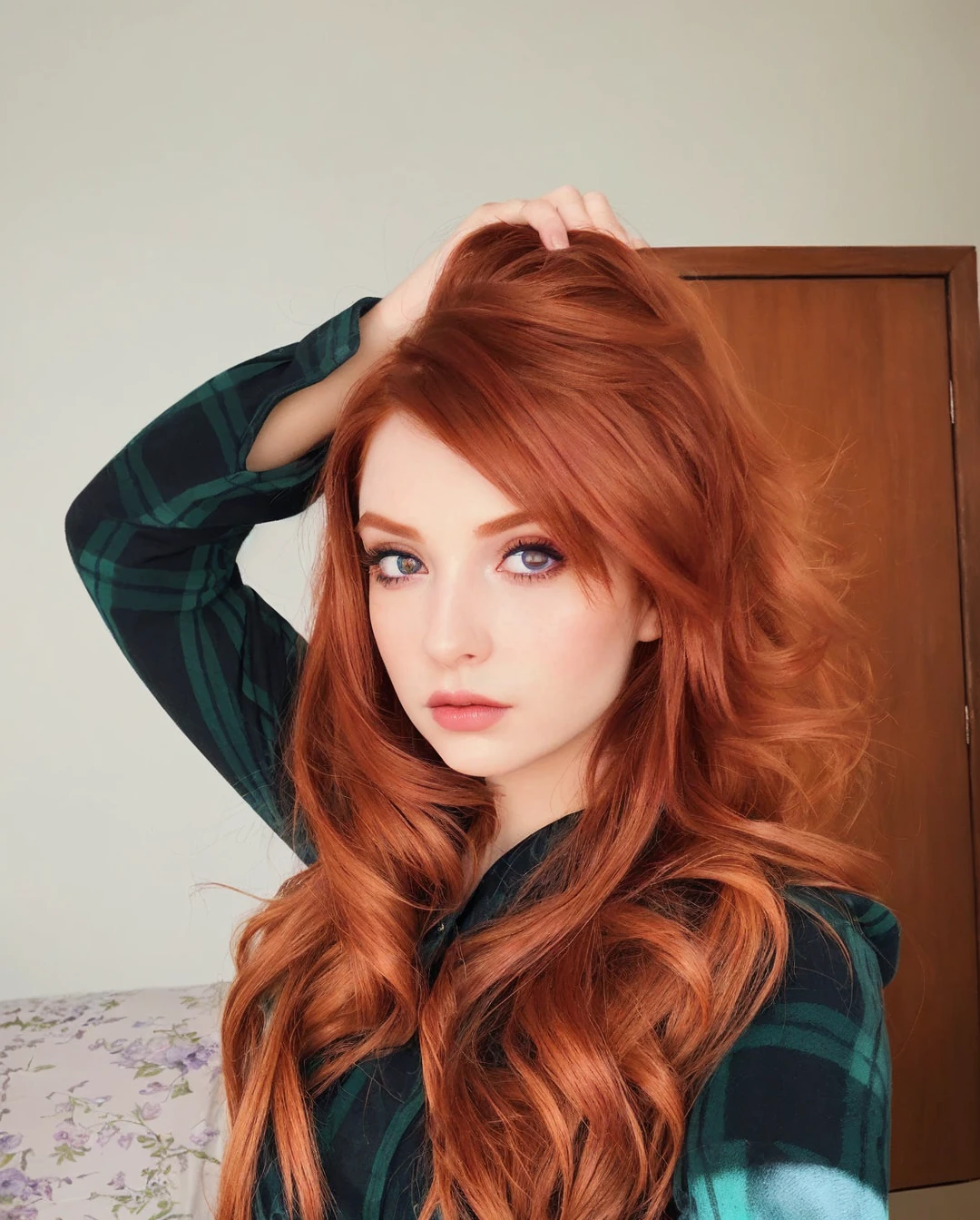 A beautiful redhair woman, ultra-realistic cinematic photography, award-winning, fine art, detailed eyes, detailed lips, extremely detailed face, long eyelashes, beautiful skin, elegant pose, dramatic lighting, vivid colors, cinematic, photorealistic, 8k, best quality, masterpiece
