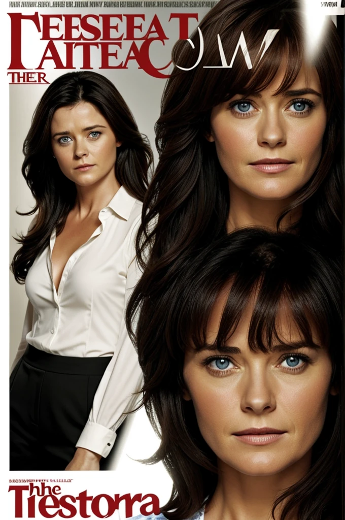 Teresa Lisbon from the series “The Mentalist” with the show cover on it