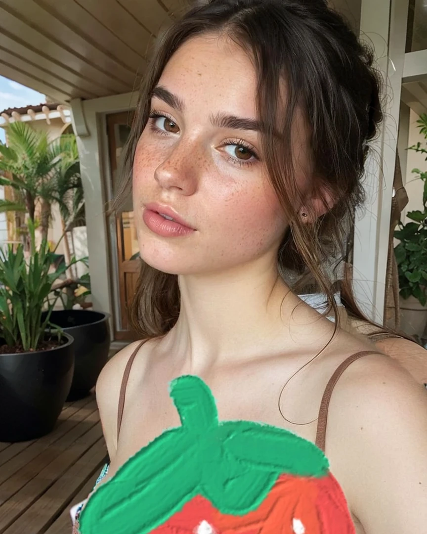 In a house patio