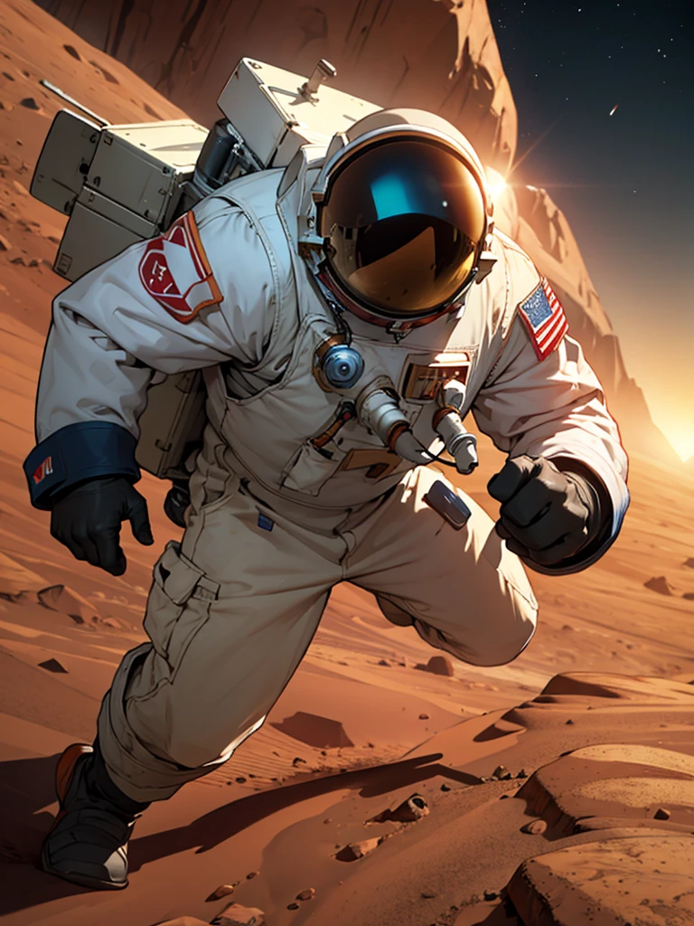 an astronaut on Mars