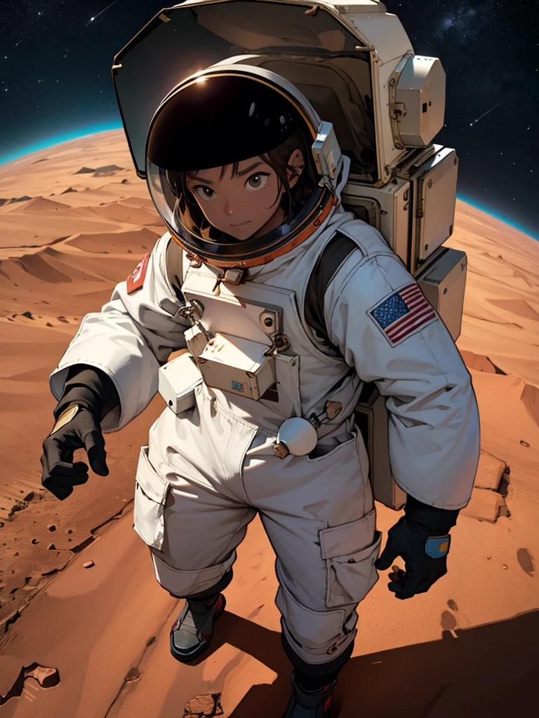 an astronaut on Mars