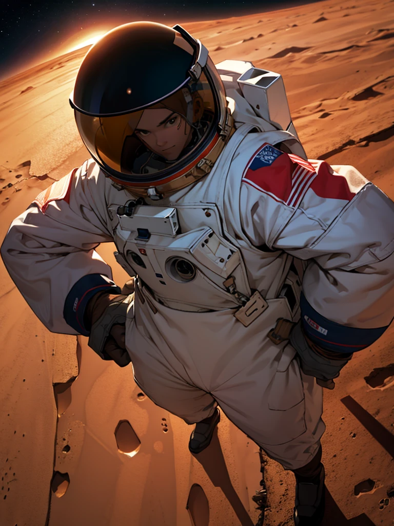 an astronaut on Mars