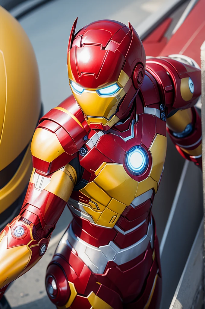 A bee wearing Iron Man&#39;s armor