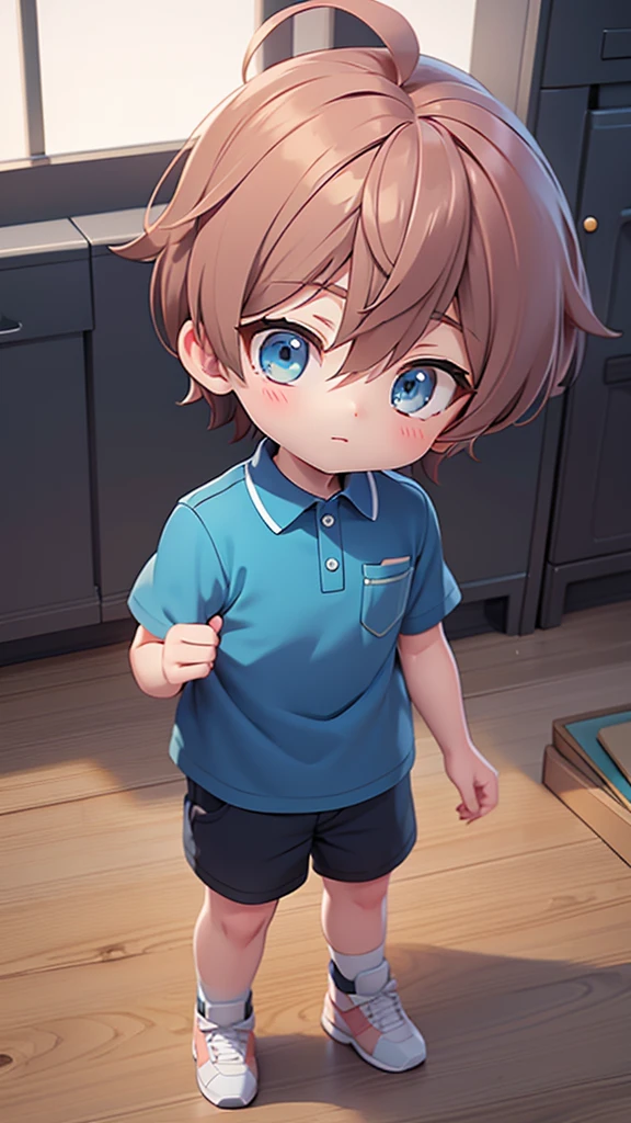 cute cute little boy he is 4 years old and has blue eyes cute anime style art 