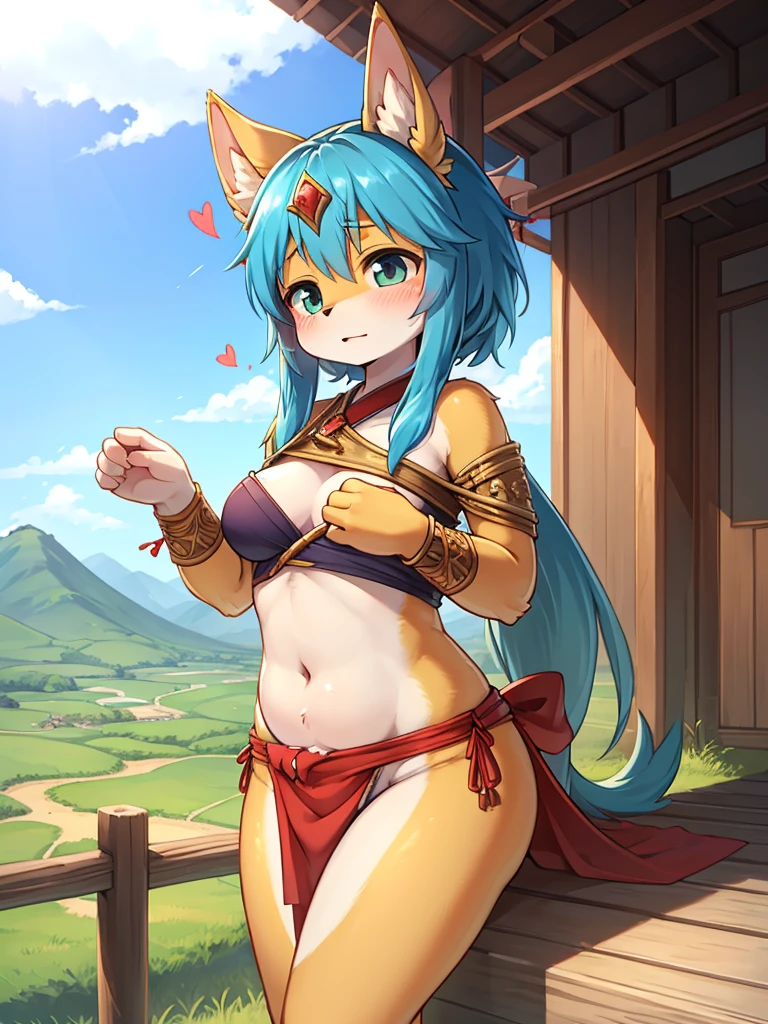 Fertility Goddess , Stained loinclothes , Original Japanese Landscape , My heart is beating fast with anticipation , groin is hot , Wrap a cloth around chest , Secretions