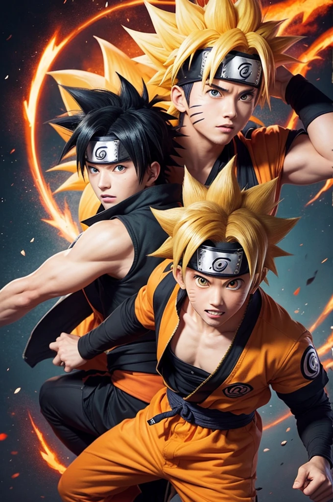 Naruto with Goku's fuss