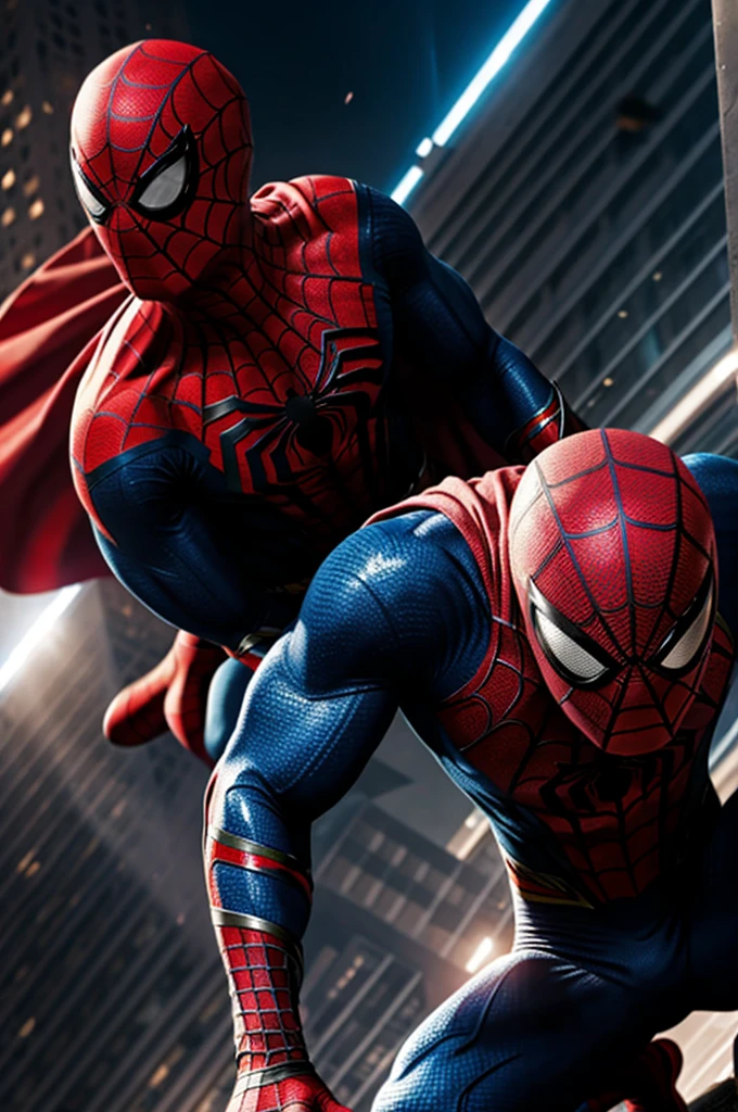 Spiderman fights Superman