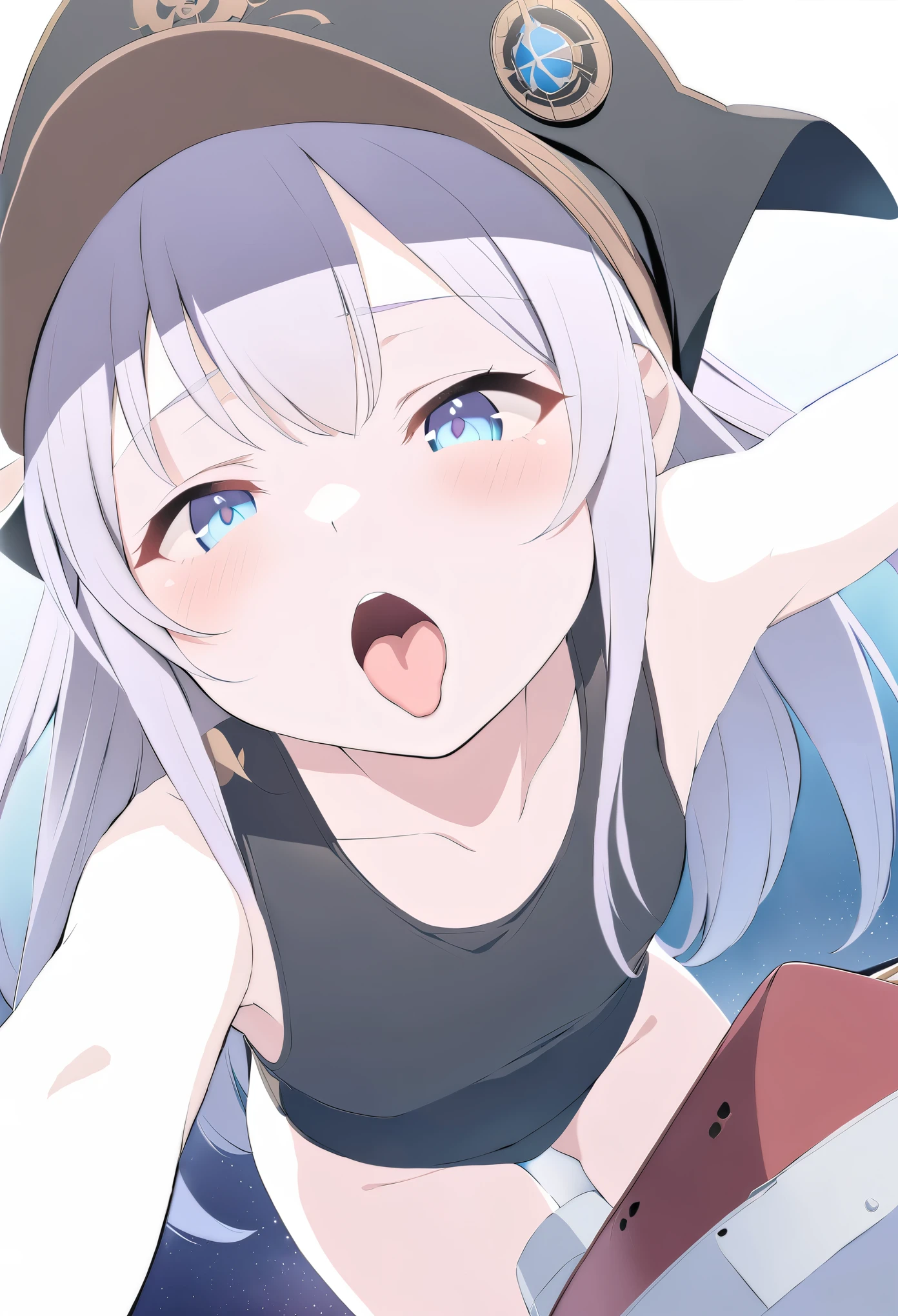 Highest quality、masterpiece、Captain Har、Space Pirates、Leiji Matsumoto Manga、break、High resolution、One Girl、cute10Year old girl、Flat Chest、Detailed face、(Sticking out tongue)、break、Spaceship cockpit、Enterprise Pricing、