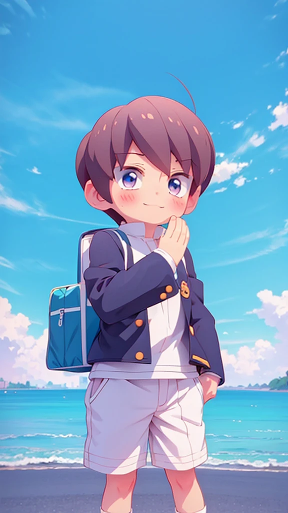 cute cute  boy he is 4 years as blue eyes cute anime style art 