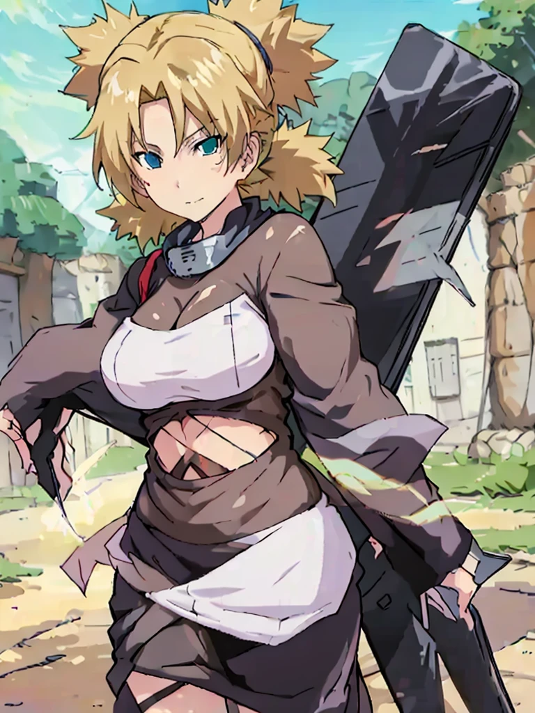 Sexy adult woman,Temari,standing still,huge breast, reference sheet