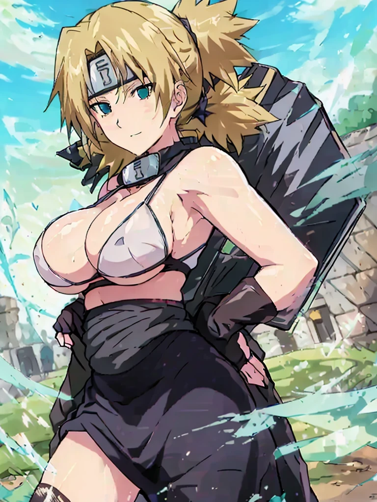 Sexy adult woman,Temari,standing still,huge breast, reference sheet