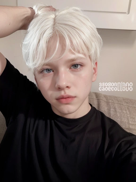 Garoto fluffly, albino, realisitic, deixe o albinismo parecer mais realisitic, soften the skin a little, leave it in a pink undertone, fluffly