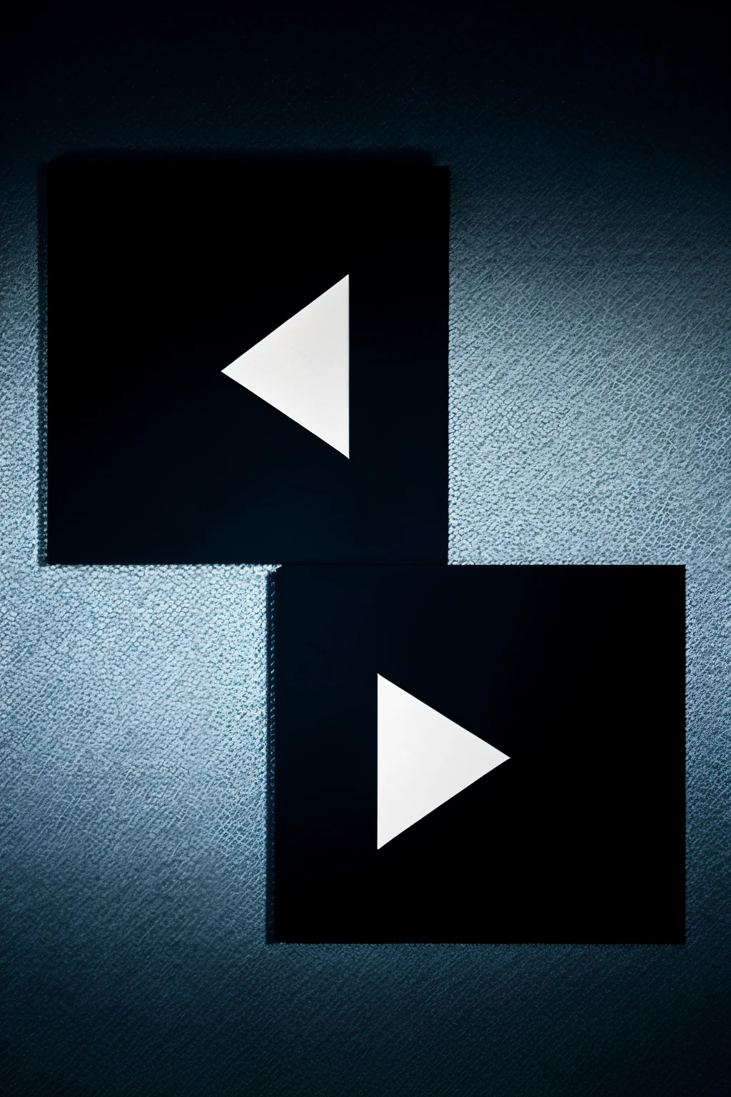 NAVY BLUE BACKGROUND WITH BLACK GRADE WITH 3 SMALL SQUARE 3D NETFLIX LOGOS FLYING AROUND THE CORNERS, 3 SQUARE 3D SPOTIFY LOGOS SCARED AND SOME 3D BILLS SCARED