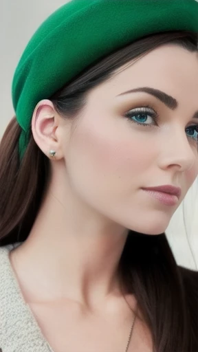 make an irish woman heartthrob focus on the face.
