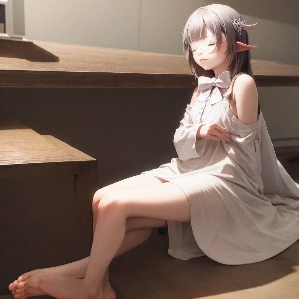 Girl with closed eyes (one)