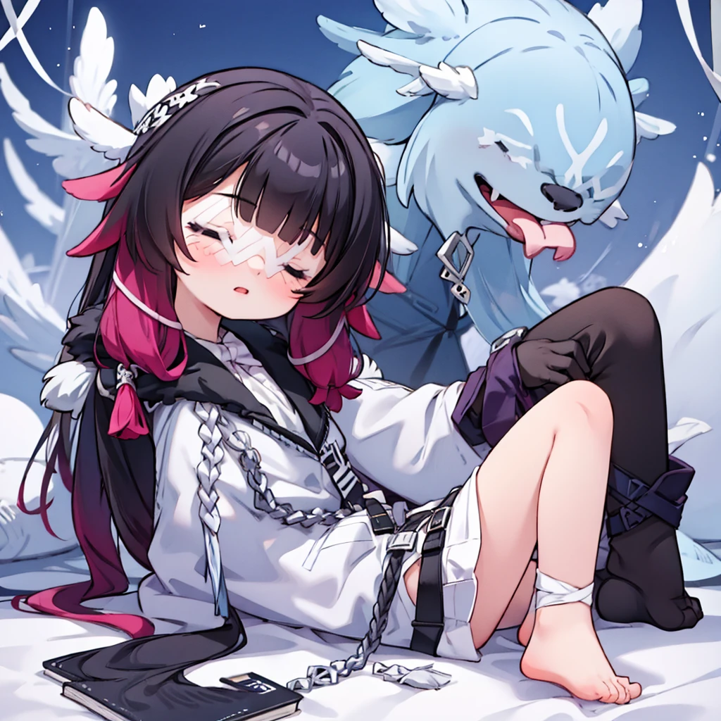 Girl with closed eyes (one)