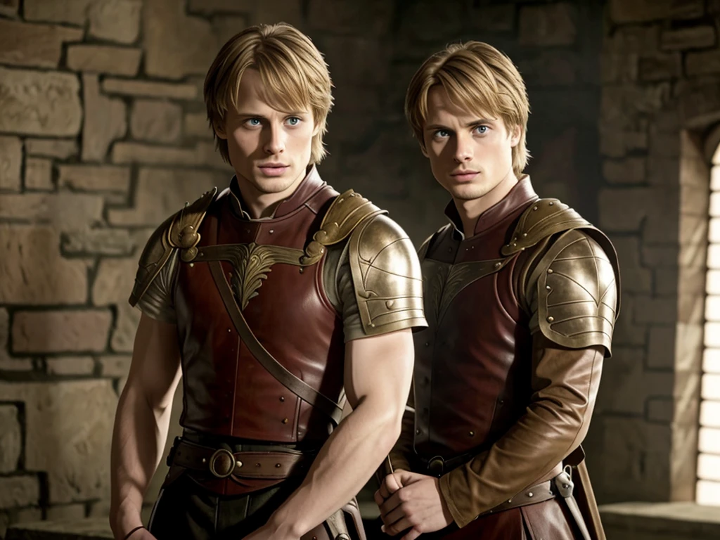 Bradley James as a younger Jaime Lannister (longer hair)
