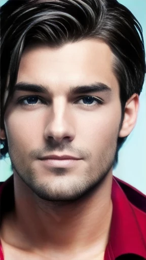 make an German heartthrob focus on the face.