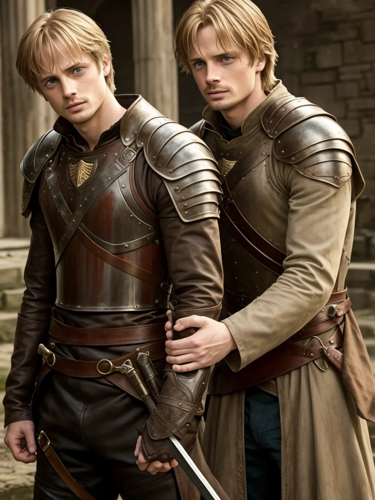 Bradley James as a younger Jaime Lannister (longer hair)