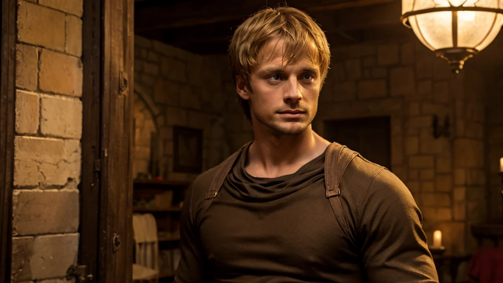 Bradley James as a younger Jaime Lannister (longer hair)