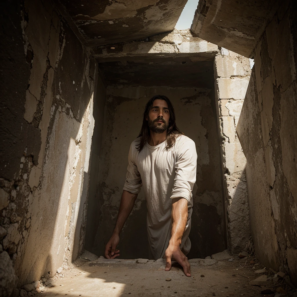 Jesus Christ descending from heaven