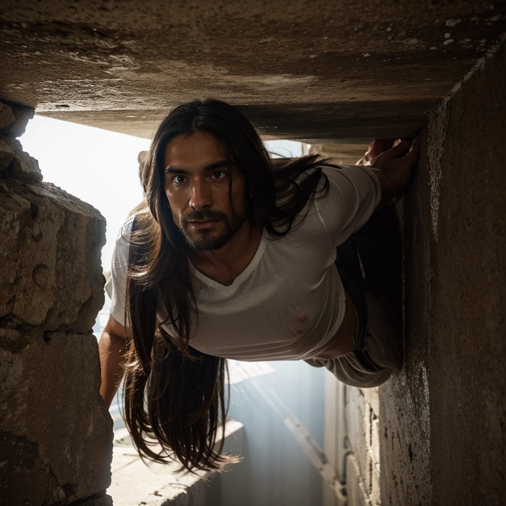 Jesus Christ descending from heaven