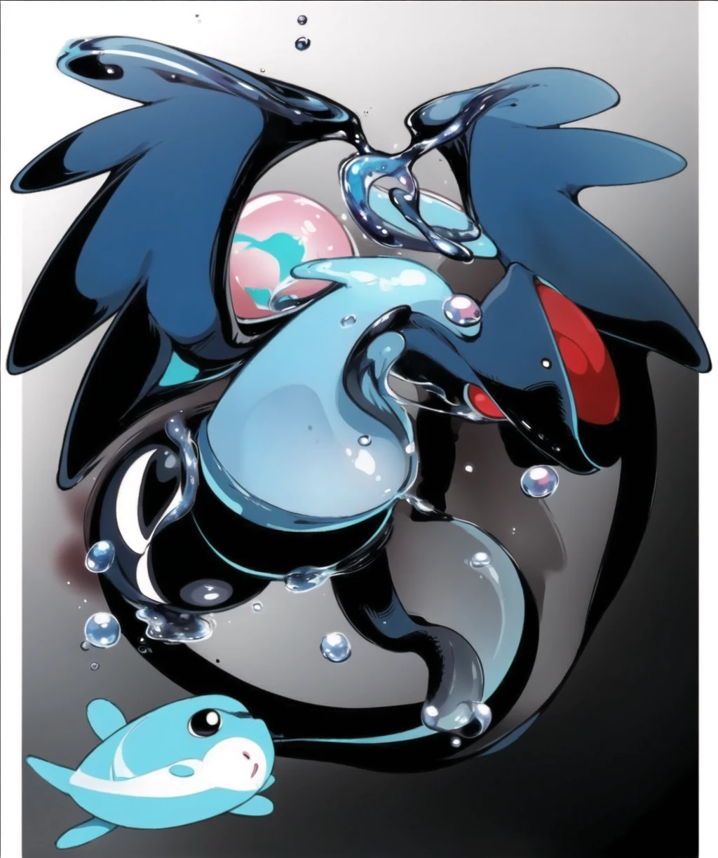 A sexy woman in a lake, Giant ass, Giant asssca, vaporeon, exposed anus, safada, ass view, wet