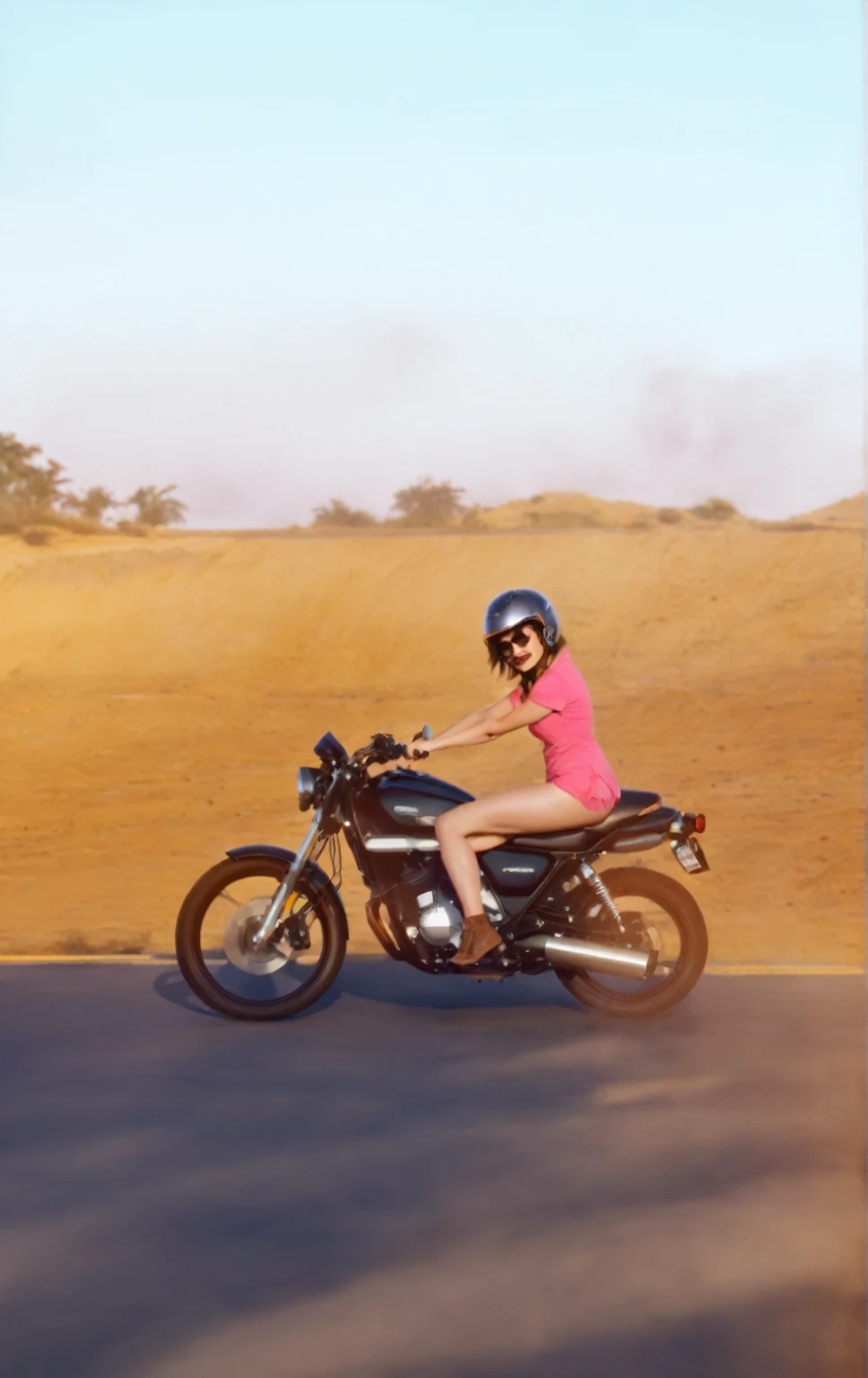 Pose with motorcycle photo