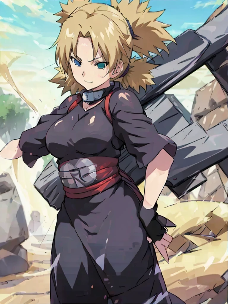 Sexy adult woman,Temari,standing still,huge breast, reference sheet