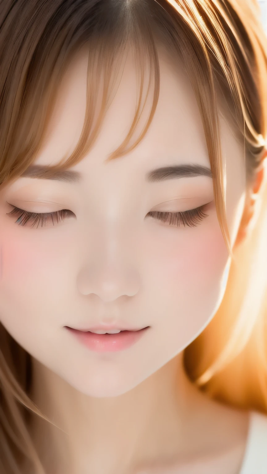 The face of a beautiful girl approaches the viewer., (女の子がkissをする), alone, Perfect and attractive face, kissしようとする口, close your eyes, Put your chin forward, Expectations, Shyness, joy, blush, Realistic and attractive nose, Delicate and elegant eyelashes, Thin and fine eyebrows, Natural Makeup, Delicate and perfect brushwork, Young and active々Fresh Skin, break: Showing affection to the audience, Expectations, Shyness, joy, blush, I close my eyes in fear, Put your chin forward, kissを求める唇, Detailed and realistic skin texture, Cute and sexy gestures that will charm you, ((Facing the audience)), View your audience, Jaw sticking out, Please lower your eyelids, Detailed and engaging, Seduce you, break ((Gently closed eyelids)), The approaching lips, break (close your eyes, kissを求める唇, Approaching Face, Chin forward), (look up:1.3), ((Facing you)), break Face up and look up, kissのために口を閉じる, (close your eyes:1.3), Expectations, Shyness, joy, blush, Realistic and captivating depictions, First-person view of the viewer, kiss, (Close-up of face seen from above:1.2).