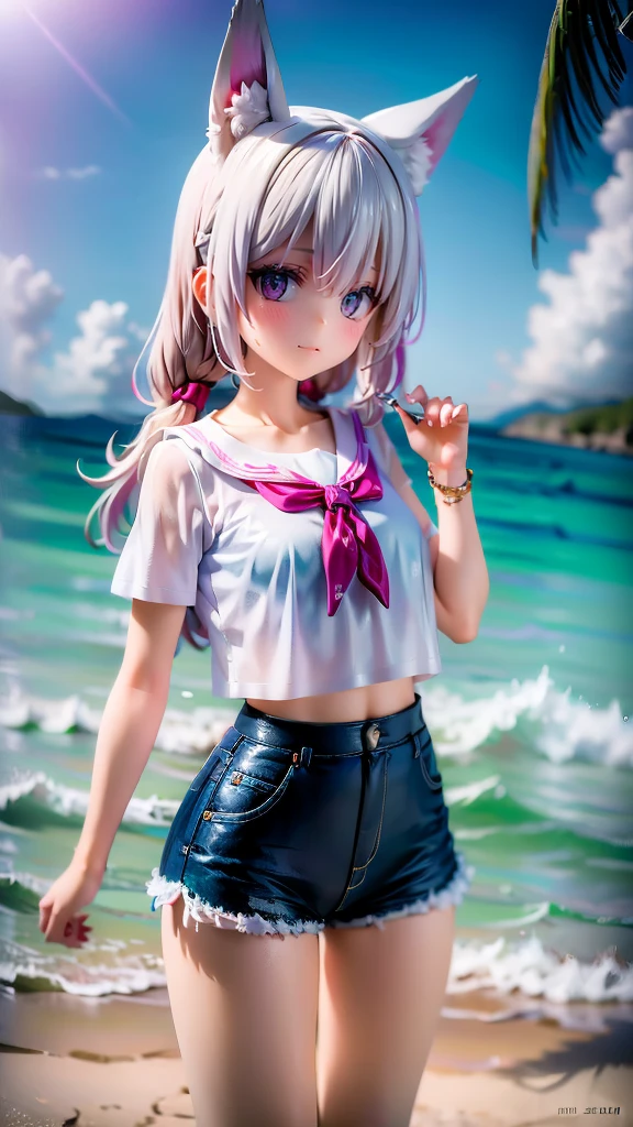 A very cute  in summer outfit