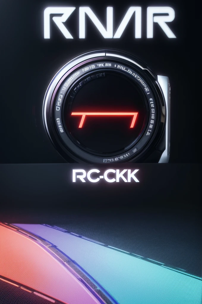 a digital logo with the word "R I C K", bold text, modern sans-serif font, minimalist style, sleek and elegant design, colores frios, dynamic composition, social media branding, high quality, 4k, 8k