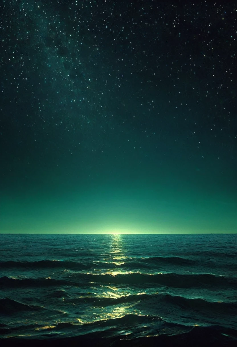 Sea , digital painting, high quality the darkest longest night of the year, style of Ralph Blakelock, Ed Emshwiller, Marianna Rothen, Arthur Rackham, Niko Anttila