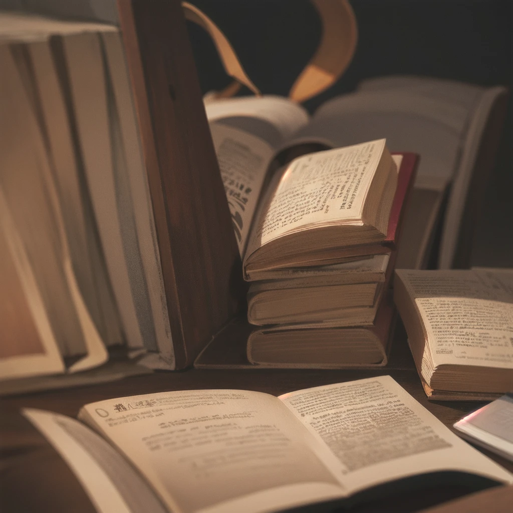 Evening Reading,illustration,close up,Oil painting texture
