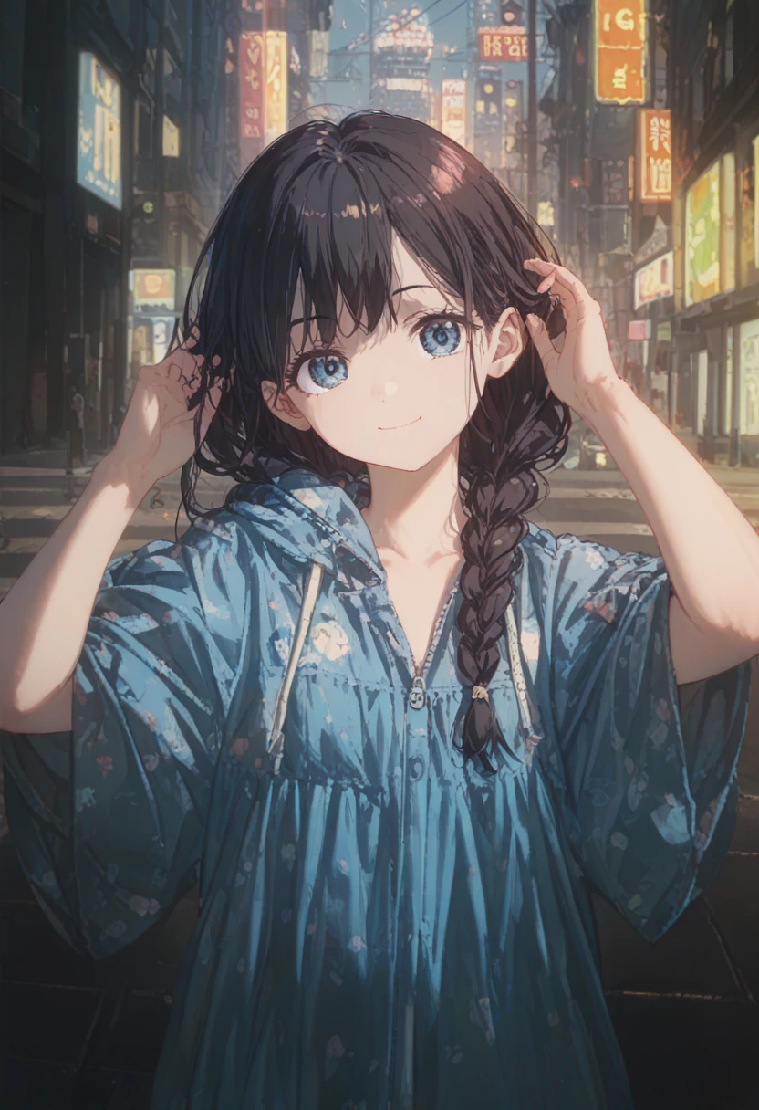 1 Female\(prince,cute,cute,20-year-old,Long braids,Black Hair,Eye color: Ocean blue,、Neon color、Big eyes,Dynamic pose,,Loose-lipped,Wearing a beautiful lace dress,Poolside、panic、smile、Bitter smile、Confused,(Grab her throat),avert your eyes,look up\), BREAK ,background\(city,coastal\), BREAK ,quality\(8K,Highly detailed CG unit wallpaper, masterpiece,High resolution,top-quality,top-quality real texture skin,surreal,Increase the resolution,RAW Photos,highest quality,Very detailed,wallpaper,Cinema Lighting,Ray-tracing,Golden Ratio\),[Browsing Caution]