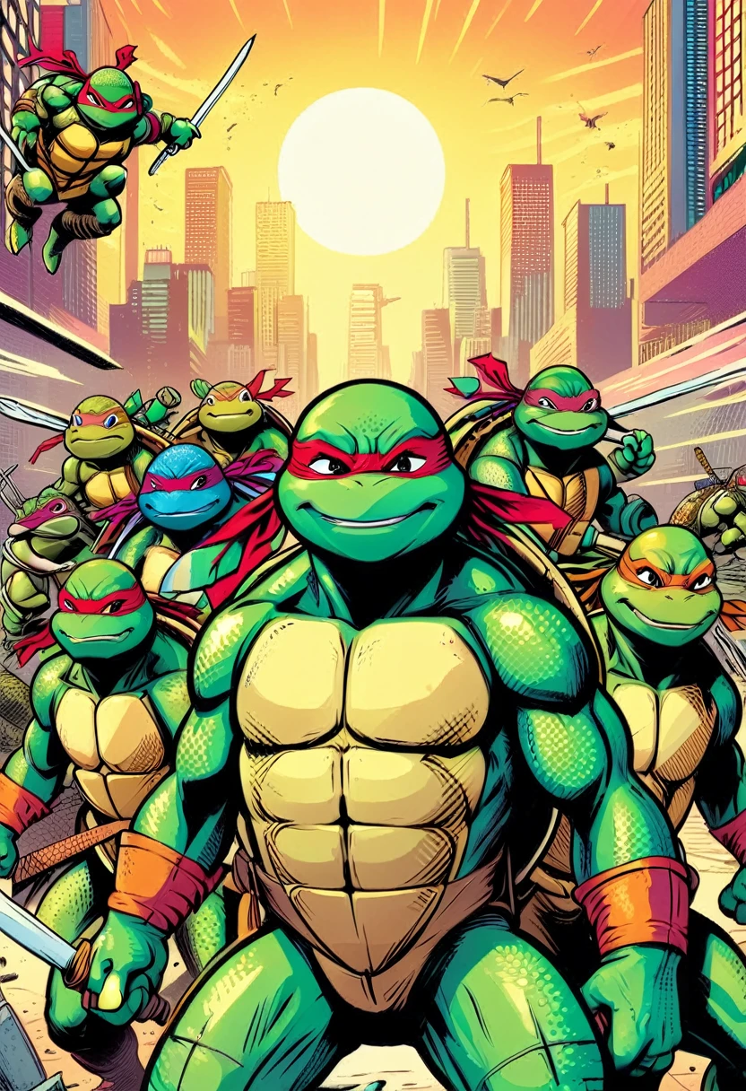 Ninja turtles incredible drawing art comics books cartoon