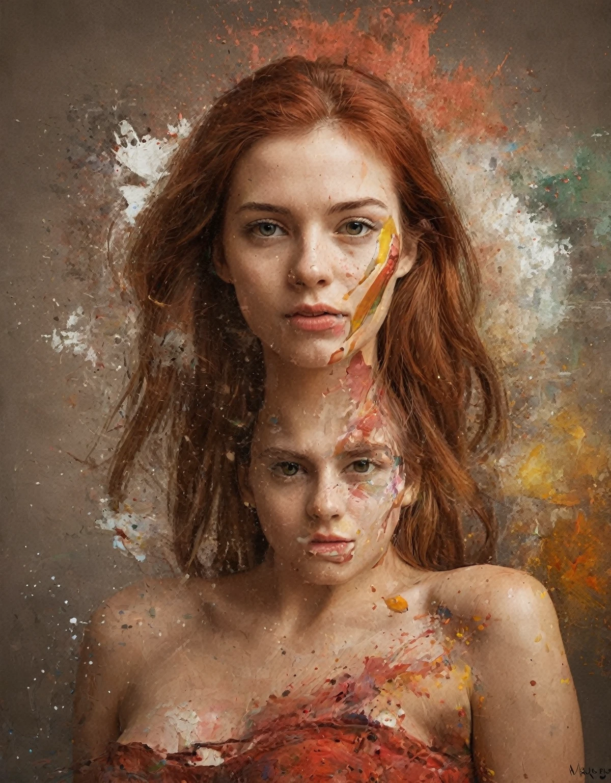 digital photography and painting mashup, woman's eye close-up in the style of Henry Asencio