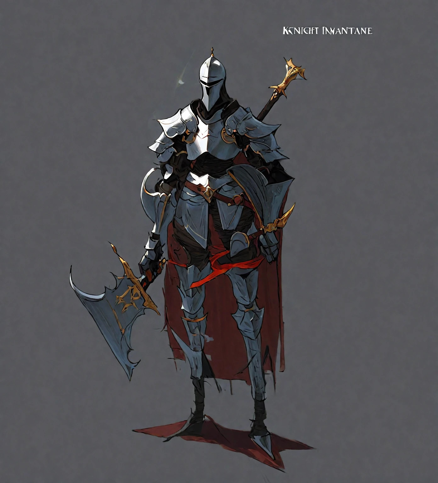 close-up of a man in armor with a sword, concept art of a warrior, heroic The concept of a fantasy character, Knight of the Undead, The concept of a fantasy character, senior concept artist, complex fantasy character, rpg character concept art, Warrior character design, character concept art, detailed full body concept art, illustration concept art, High fantasy concept art, The ArtStation Concept, Knight in armor Elephantine