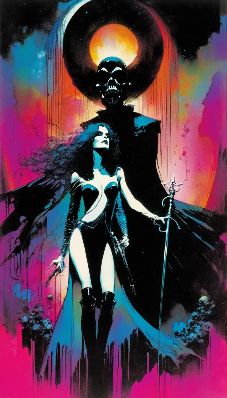 love and death, inspired by Bill Sienkiewicz